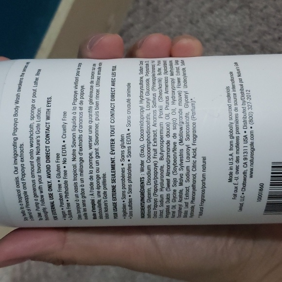 Discontinued and rare nature's gate body wash papaya 18 fl oz 532 mL - Picture 3 of 3